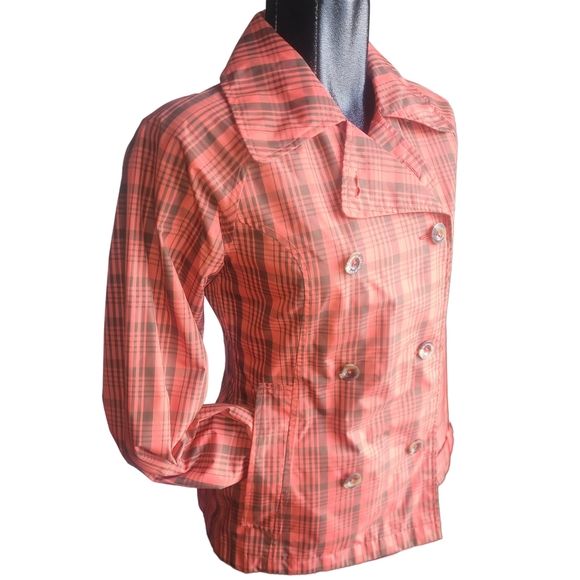 The North Face Plaid Double-Breasted Waterproof Hyvent Jacket XS - Picture 3 of 8